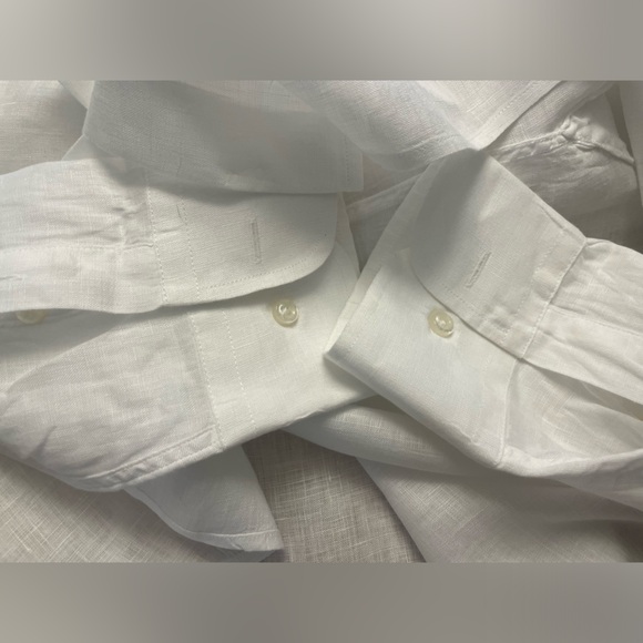 ALAN PAINE NEW WHITE CLASSIC LINEN SHIRT ENGLAND SIZE X-LARGE - Picture 11 of 11